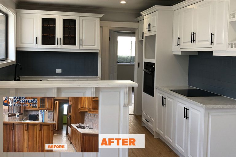 How to Paint Over Two-Pack Kitchen Cabinet