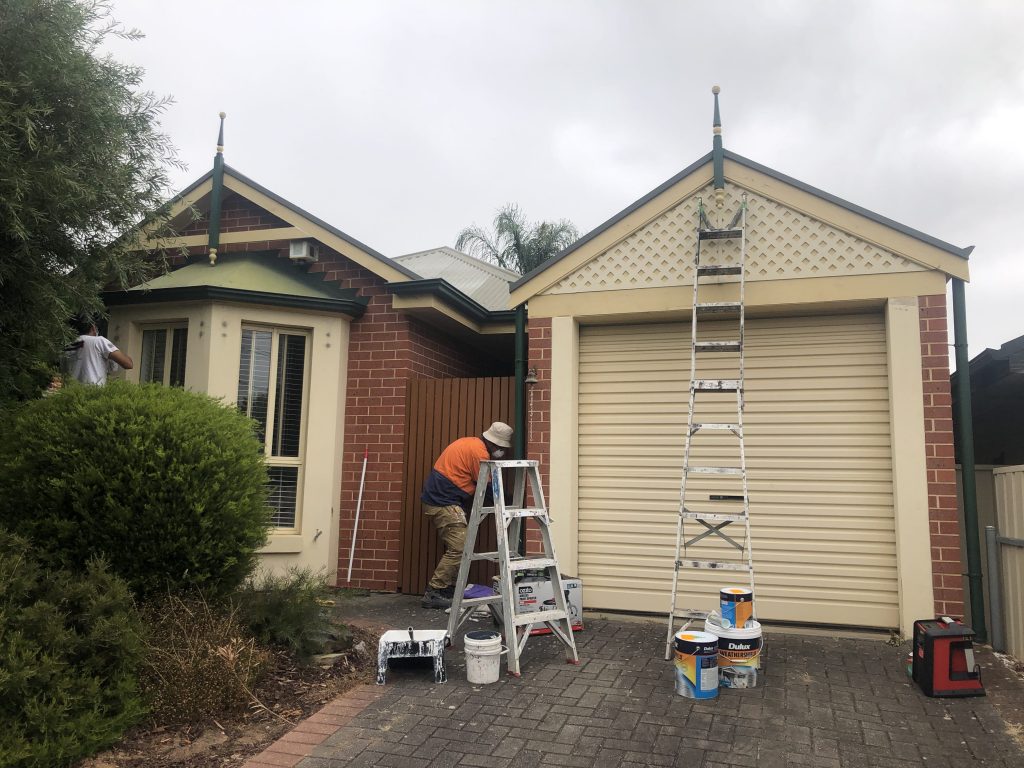 Exterior brick painting