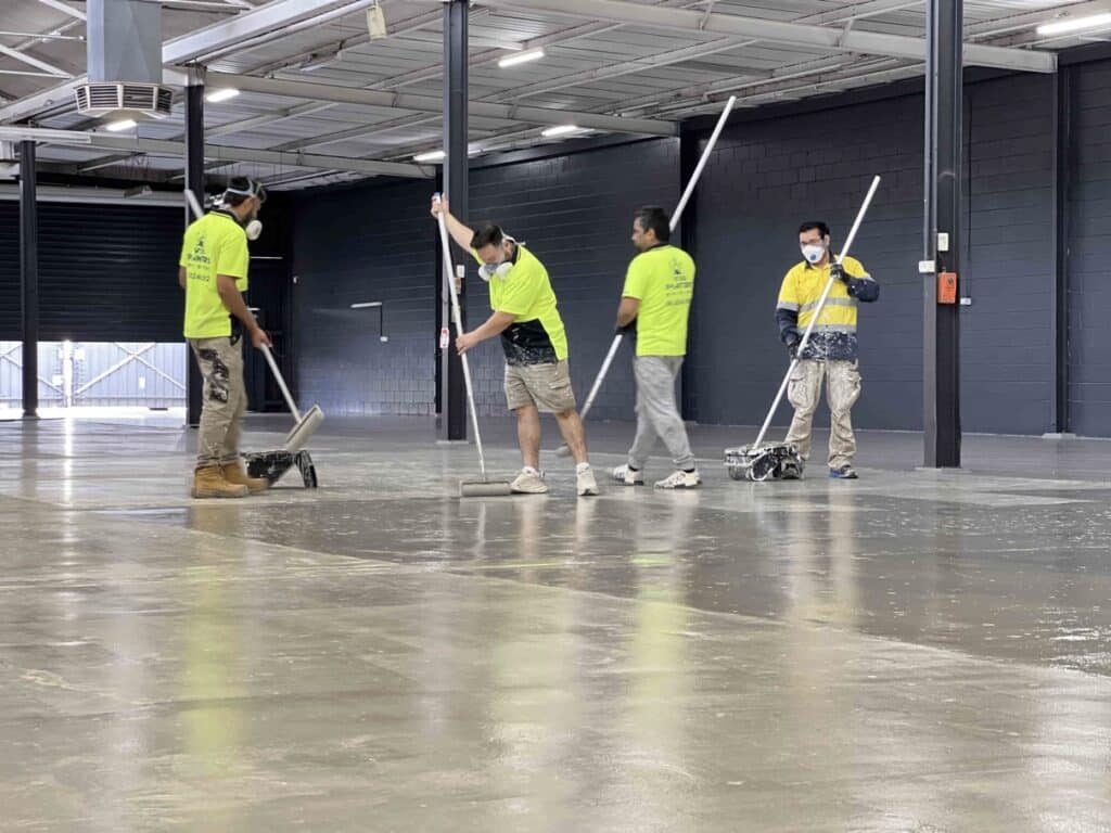 Automotive Commercial Epoxy Flooring Installation 6 Commercial epoxy flooring8